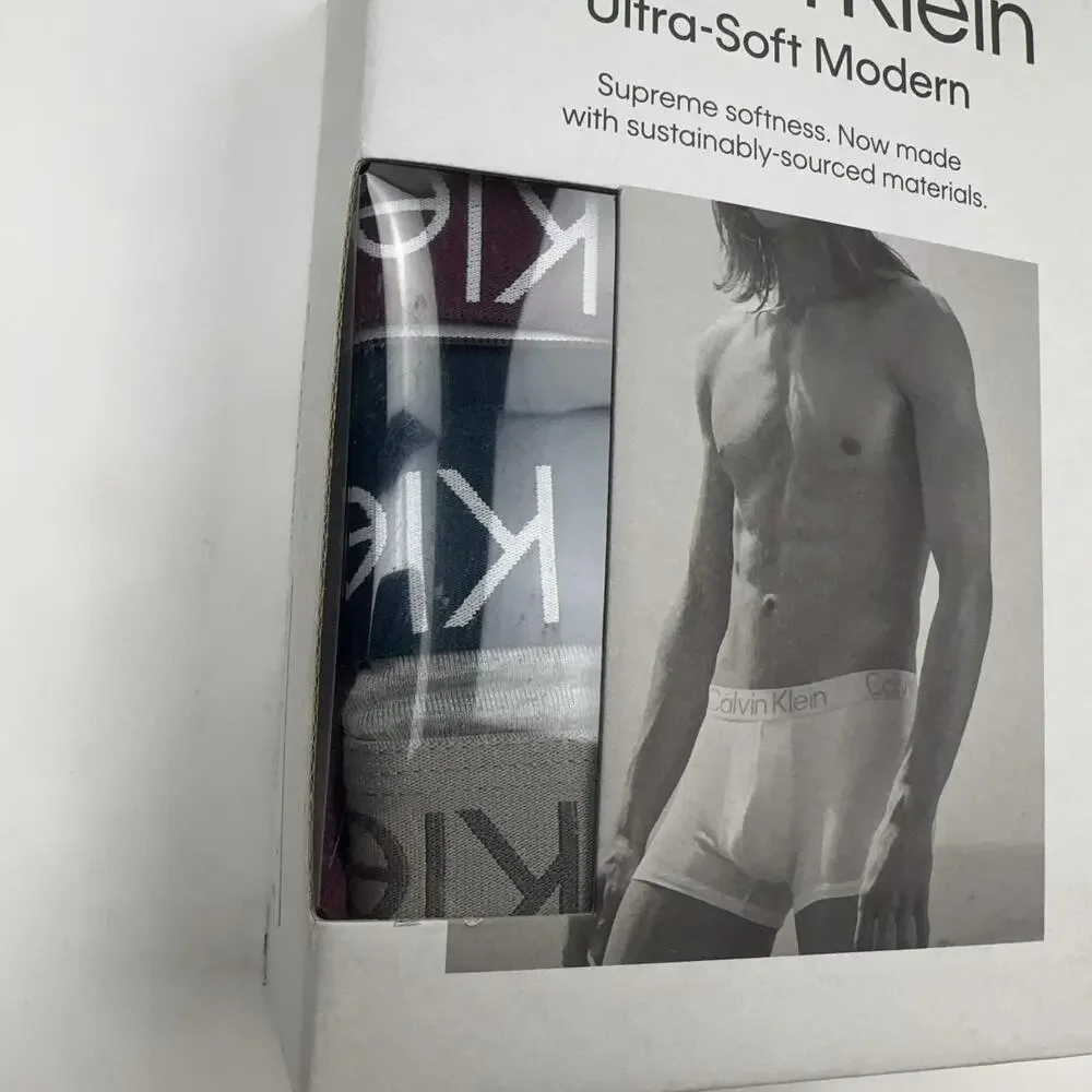 Calvin Klein Trunk Boxer Briefs Mens XL Multicolor Ultra-Soft Modern 3 Pack